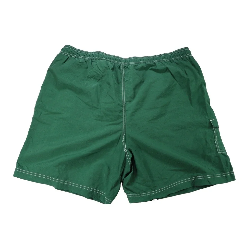 Vintage Tommy Hilfiger Swim Trunks XXL Green Spellout Mesh Board Shorts Nylon